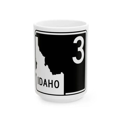ID-3 (Idaho) (Road Sign) White Coffee Mug 15oz - Go Mug Yourself