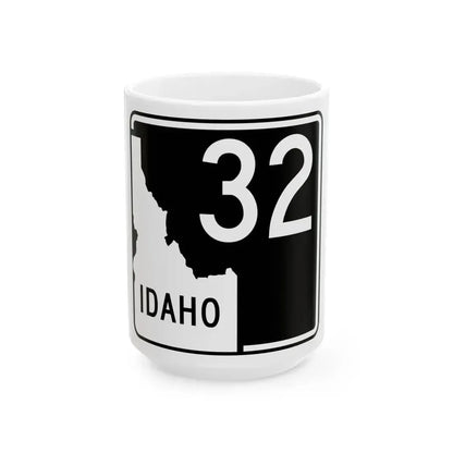 ID-32 (Idaho) (Road Sign) White Coffee Mug 15oz - Go Mug Yourself