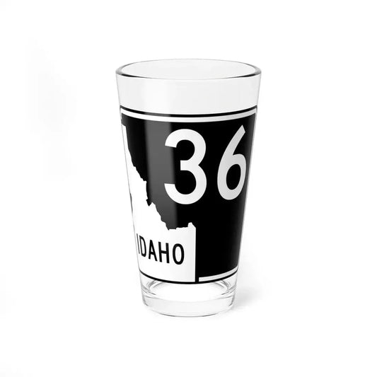 ID-36 (Idaho) (Road Sign) Pint Glss 16oz 16oz - Go Mug Yourself