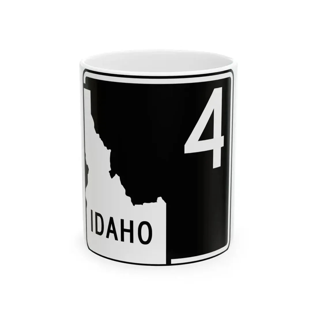 ID-4 (Idaho) (Road Sign) White Coffee Mug 11oz - Go Mug Yourself