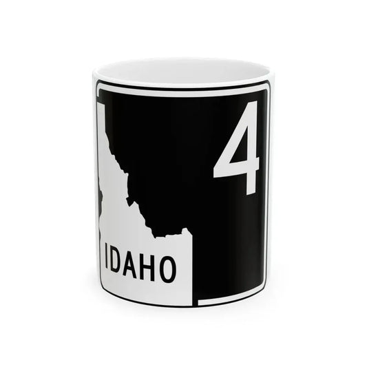 ID-4 (Idaho) (Road Sign) White Coffee Mug 11oz - Go Mug Yourself