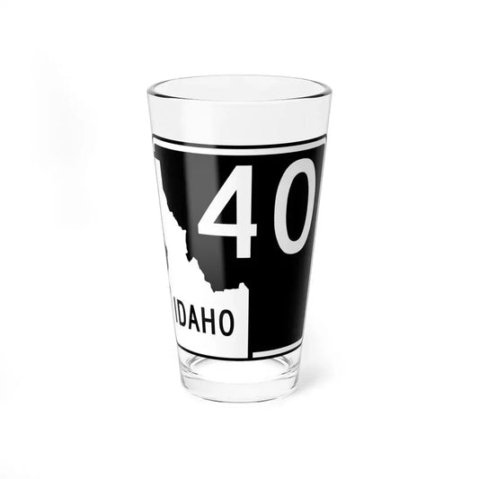 ID-40 (Idaho) (Road Sign) Pint Glss 16oz 16oz - Go Mug Yourself