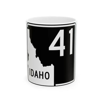 ID-41 (Idaho) (Road Sign) White Coffee Mug 11oz - Go Mug Yourself