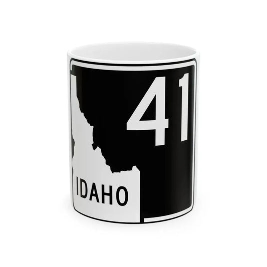 ID-41 (Idaho) (Road Sign) White Coffee Mug 11oz - Go Mug Yourself