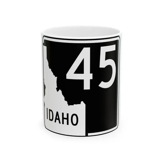 ID-45 (Idaho) (Road Sign) White Coffee Mug 11oz - Go Mug Yourself