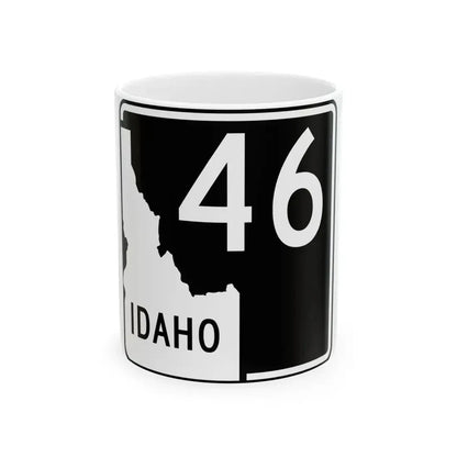 ID-46 (Idaho) (Road Sign) White Coffee Mug 11oz - Go Mug Yourself