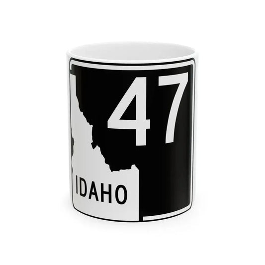 ID-47 (Idaho) (Road Sign) White Coffee Mug 11oz - Go Mug Yourself