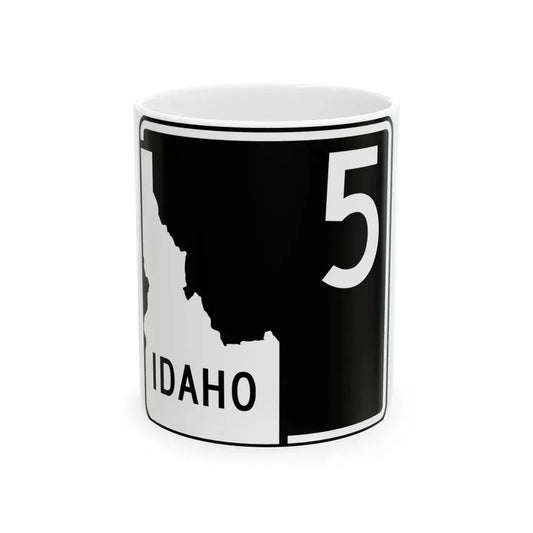 ID-5 (Idaho) (Road Sign) White Coffee Mug 11oz - Go Mug Yourself