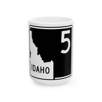 ID-5 (Idaho) (Road Sign) White Coffee Mug 15oz - Go Mug Yourself