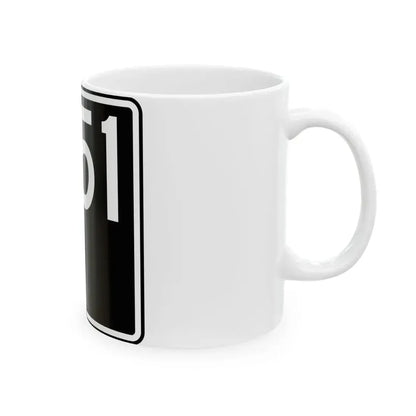 ID-51 (Idaho) (Road Sign) White Coffee Mug - Go Mug Yourself