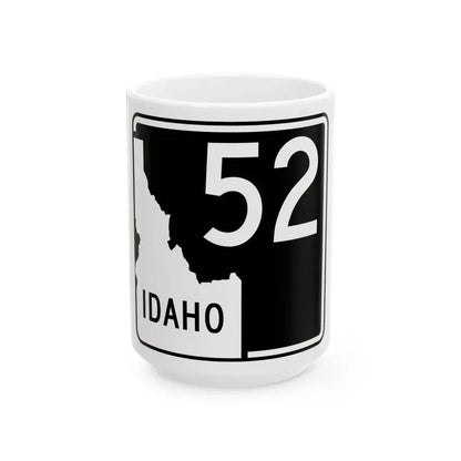 ID-52 (Idaho) (Road Sign) White Coffee Mug 15oz - Go Mug Yourself