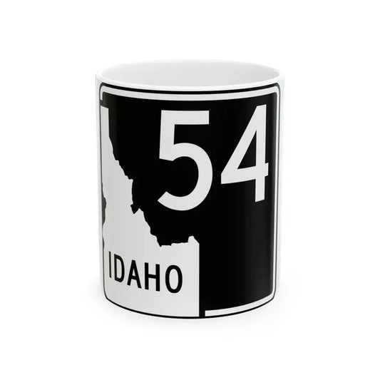ID-54 (Idaho) (Road Sign) White Coffee Mug 11oz - Go Mug Yourself