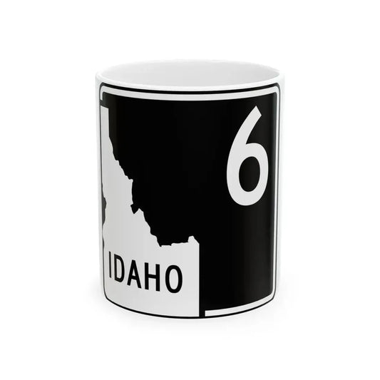ID-6 (Idaho) (Road Sign) White Coffee Mug 11oz - Go Mug Yourself