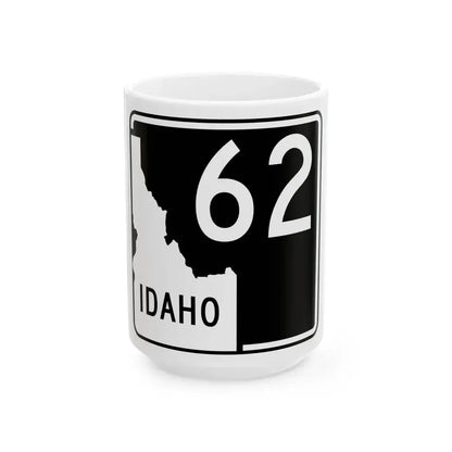 ID-62 (Idaho) (Road Sign) White Coffee Mug 15oz - Go Mug Yourself