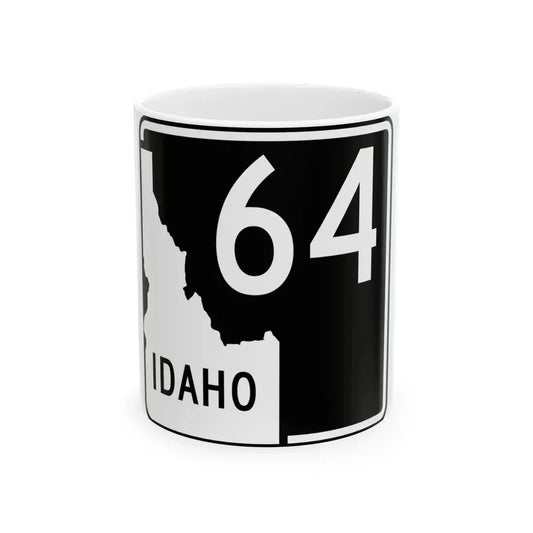 ID-64 (Idaho) (Road Sign) White Coffee Mug 11oz - Go Mug Yourself