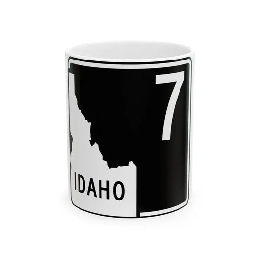 ID-7 (Idaho) (Road Sign) White Coffee Mug 11oz - Go Mug Yourself