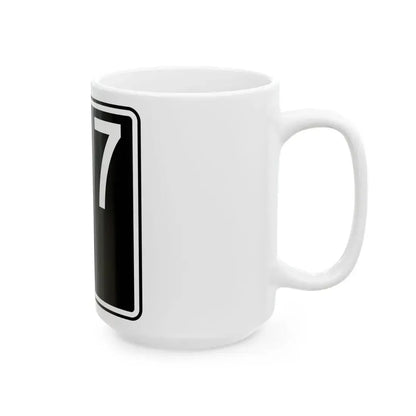 ID-7 (Idaho) (Road Sign) White Coffee Mug - Go Mug Yourself