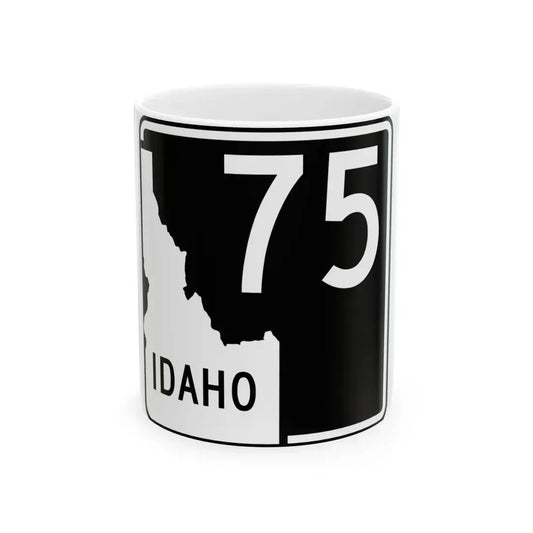 ID-75 (Idaho) (Road Sign) White Coffee Mug 11oz - Go Mug Yourself