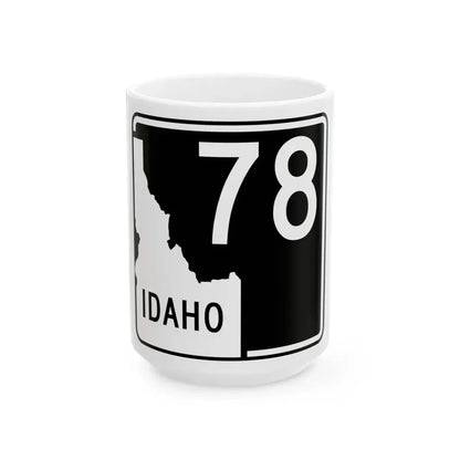 ID-78 (Idaho) (Road Sign) White Coffee Mug 15oz - Go Mug Yourself