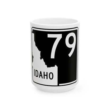 ID-79 (Idaho) (Road Sign) White Coffee Mug 15oz - Go Mug Yourself