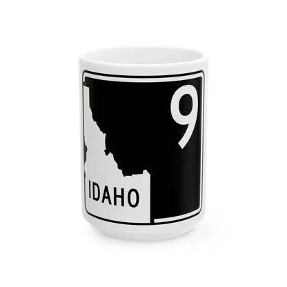 ID-9 (Idaho) (Road Sign) White Coffee Mug 15oz - Go Mug Yourself