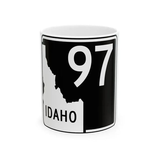 ID-97 (Idaho) (Road Sign) White Coffee Mug 11oz - Go Mug Yourself