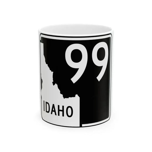 ID-99 (Idaho) (Road Sign) White Coffee Mug 11oz - Go Mug Yourself