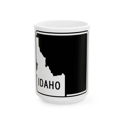 ID-blank (Idaho) (Road Sign) White Coffee Mug 15oz - Go Mug Yourself