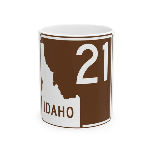 ID-Scenic-21 (Idaho) (Road Sign) White Coffee Mug 11oz - Go Mug Yourself