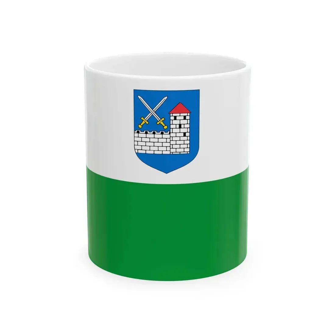 Ida-Virumaa lipp (Estonia) White Coffee Mug 11oz - Go Mug Yourself