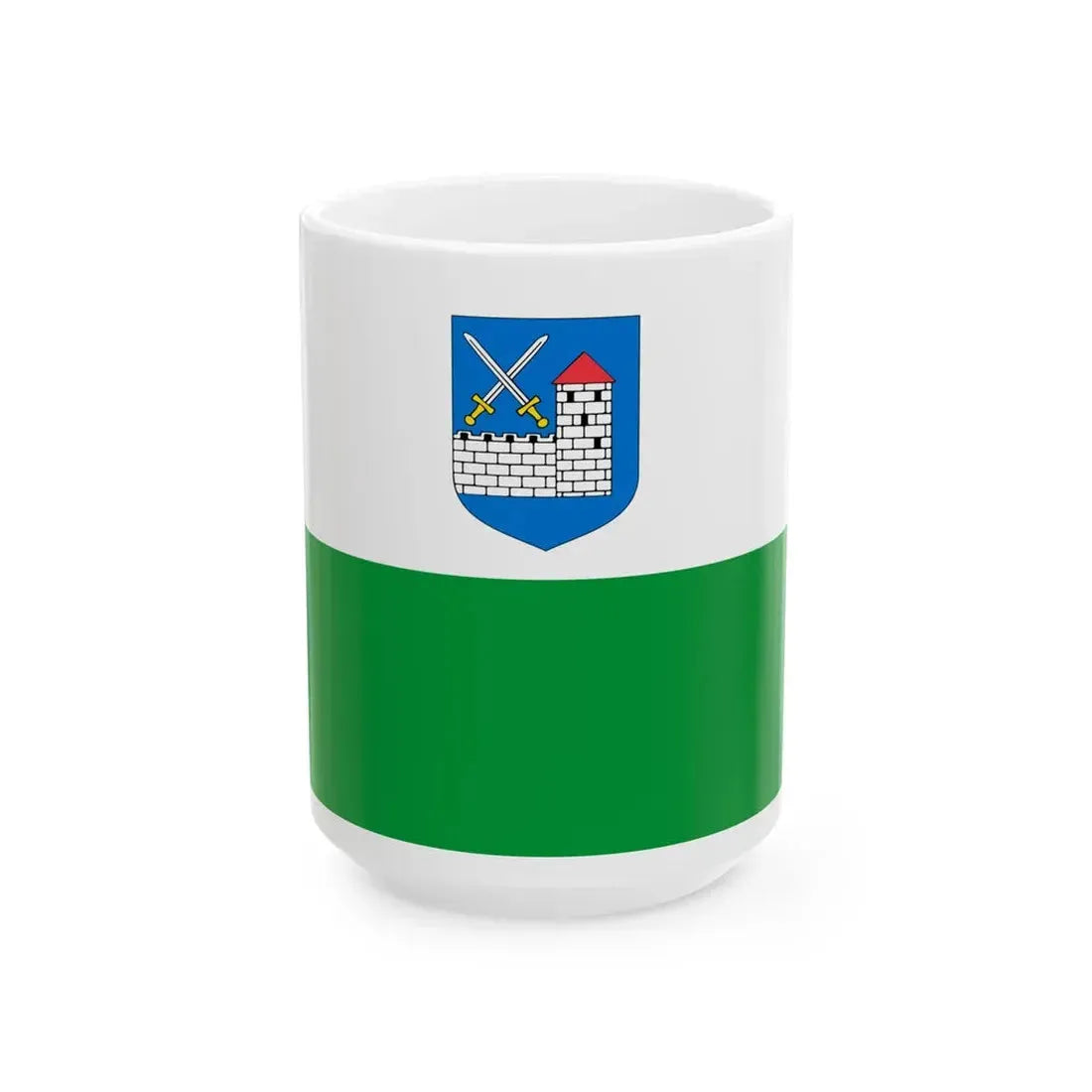 Ida-Virumaa lipp (Estonia) White Coffee Mug 15oz - Go Mug Yourself
