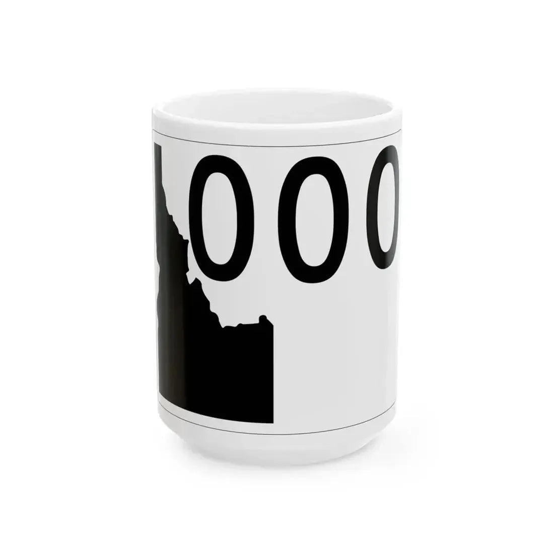 Idaho 000 template (Idaho) (Road Sign) White Coffee Mug 15oz - Go Mug Yourself