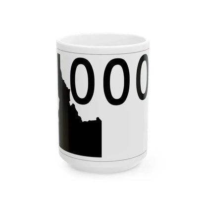 Idaho 000 template (Idaho) (Road Sign) White Coffee Mug 15oz - Go Mug Yourself