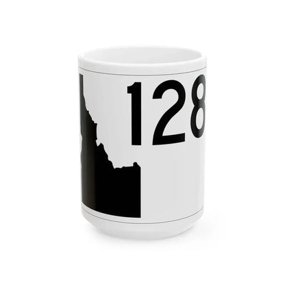 Idaho 128 (Idaho) (Road Sign) White Coffee Mug 15oz - Go Mug Yourself