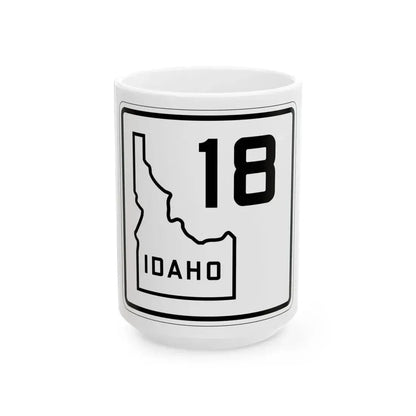 Idaho 18 1930 (Idaho) (Road Sign) White Coffee Mug 15oz - Go Mug Yourself