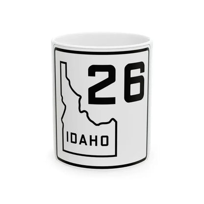 Idaho 26 1930 (Idaho) (Road Sign) White Coffee Mug 11oz - Go Mug Yourself