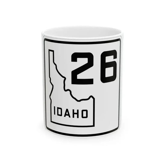 Idaho 26 1930 (Idaho) (Road Sign) White Coffee Mug 11oz - Go Mug Yourself