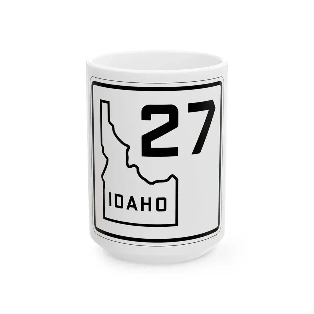 Idaho 27 1930 (Idaho) (Road Sign) White Coffee Mug 15oz - Go Mug Yourself