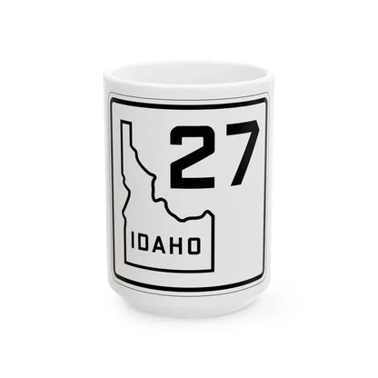 Idaho 27 1930 (Idaho) (Road Sign) White Coffee Mug 15oz - Go Mug Yourself