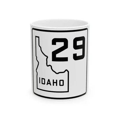 Idaho 29 1930 (Idaho) (Road Sign) White Coffee Mug 11oz - Go Mug Yourself