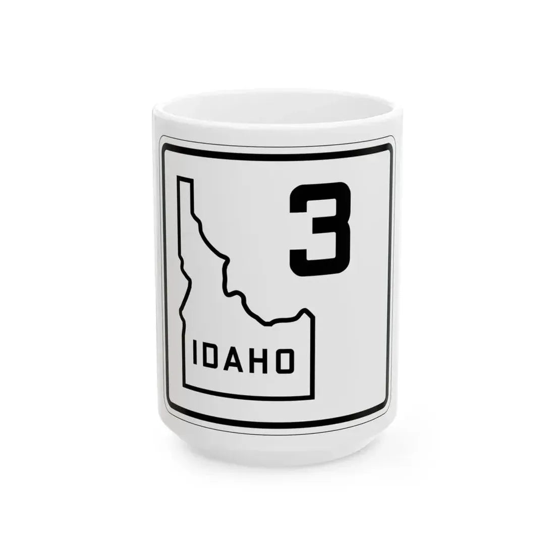 Idaho 3 1930 (Idaho) (Road Sign) White Coffee Mug 15oz - Go Mug Yourself