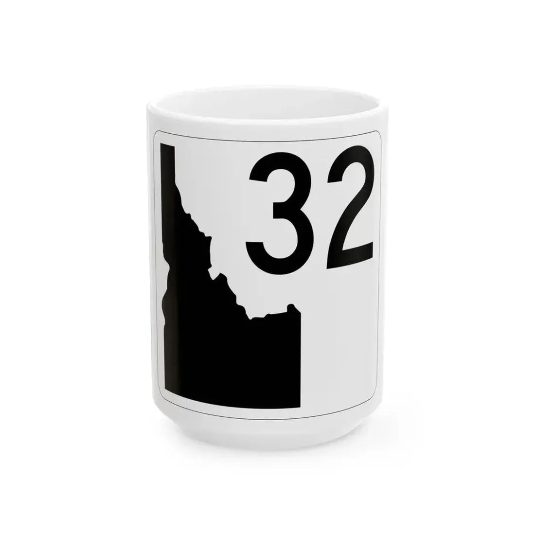 Idaho 32 (Idaho) (Road Sign) White Coffee Mug 15oz - Go Mug Yourself