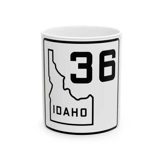 Idaho 36 1930 (Idaho) (Road Sign) White Coffee Mug 11oz - Go Mug Yourself