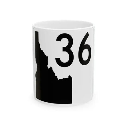 Idaho 36 (Idaho) (Road Sign) White Coffee Mug 11oz - Go Mug Yourself