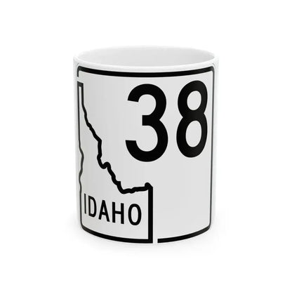 Idaho 38 1955 (Idaho) (Road Sign) White Coffee Mug 11oz - Go Mug Yourself