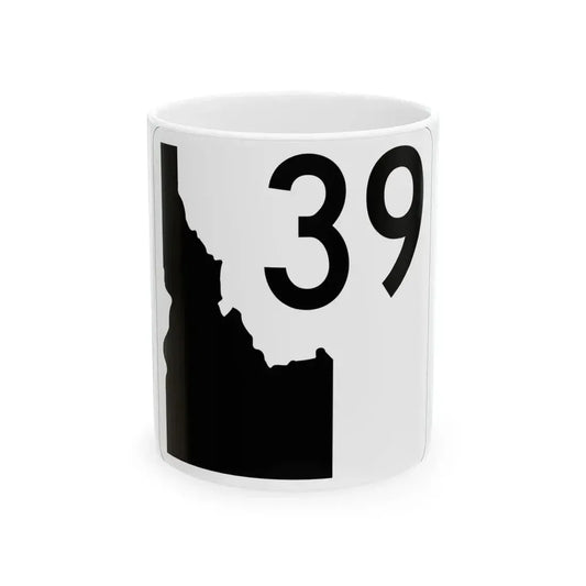 Idaho 39 (Idaho) (Road Sign) White Coffee Mug 11oz - Go Mug Yourself