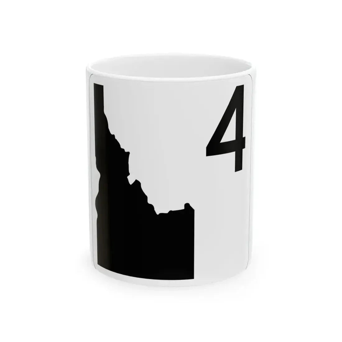 Idaho 4 (Idaho) (Road Sign) White Coffee Mug 11oz - Go Mug Yourself