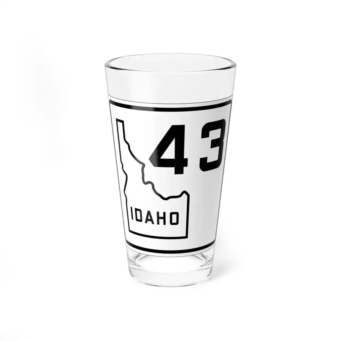 Idaho 43 1930 (Idaho) (Road Sign) Pint Glass 16oz 16oz - Go Mug Yourself