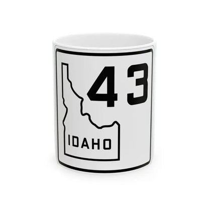 Idaho 43 1930 (Idaho) (Road Sign) White Coffee Mug 11oz - Go Mug Yourself