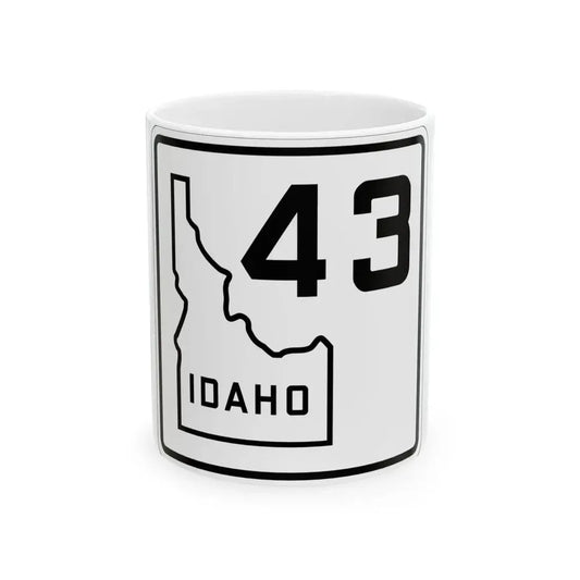 Idaho 43 1930 (Idaho) (Road Sign) White Coffee Mug 11oz - Go Mug Yourself